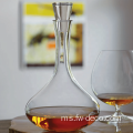 Decanter wain kaca telus tersuai dengan penyumbat kaca
